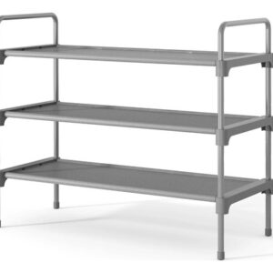 Zapatero Compacto Gris 3 Niveles Solución Almacenamiento Min