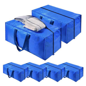6 Bolsas Mudanza Extragrandes Impermeables 74x38x30cm Azul Nombre Del Diseño
