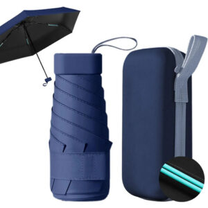 Paraguas De Bolsillo Reforzado Ultra Ligero Con Protección U Azul Neblina