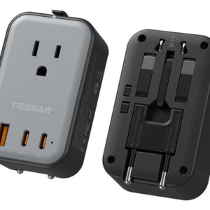 Adaptador Universal De Viaje 20w 3 Puertos Usb Negro