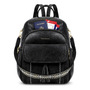 Mochila De Cuero Antirrobo Para Mujer 10 Compartimentos Repe Negro