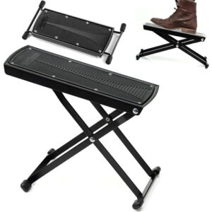 Taburete Ajustable Antideslizante Para Guitarra Plegable 27 Negro