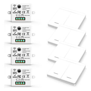 Interruptor Inteligente Inalámbrico 433mhz Control Remoto 10 0 A Voltaje Nominal 4t+4r
