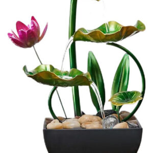 Fuente De Agua Mesa Led Verde Decorativa Para Interior 817g