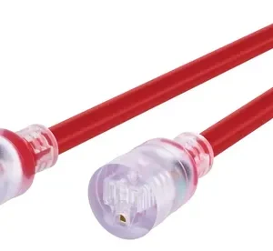 Extensión Reforzada Aterrizada Rojo 10 M 3x12 25 Amperios Rojo