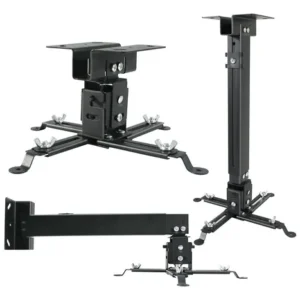 Soporte Universal Para Proyector Techo Y Pared Ajustable Neg Negro