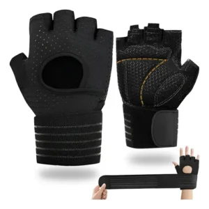 Guantes De Gimnasio Con Soporte De Muñeca Antideslizantes Ch Negro Ch
