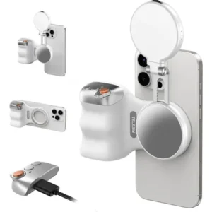 Kit Agarre Magnético Para Cámara De Teléfono Con Luz Led Sel Blanco