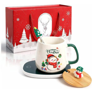 Calentador De Taza De Café Cerámica Navidad 430 Ml Temperatu
