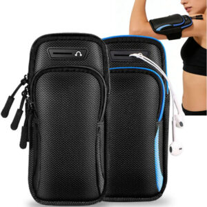 Brazalete Deportivo Impermeable Para Teléfono Móvil 2 Pack Negro/azul