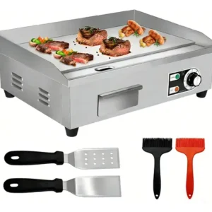 Plancha Eléctrica Comercial 55 Cm Acero Inoxidable Antiadher