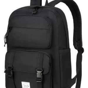 Mochila Negra Grande Para Laptop Viaje Oficina Escuela 17 Negro Diseño De La Tela