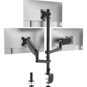 Soporte Triple Para Monitores 13 A 32 Pulgadas Ajustable Neg Negro