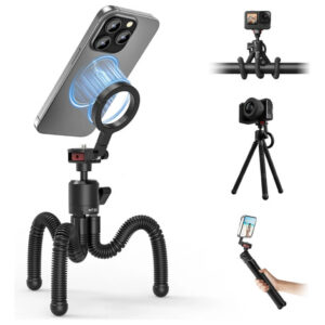 Trípode Magnético Flexible Para iPhone Y Cámaras Negro Negro