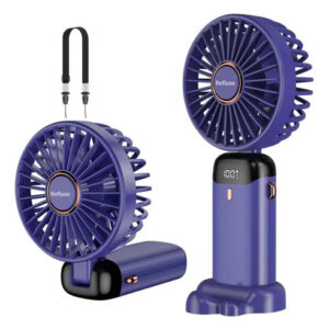 Ventilador Portátil Recargable Usb 5 Velocidades Púrpura 18