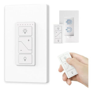 Interruptor Dimmer Inteligente Inalámbrico Con Mando 2 Amper Blanco
