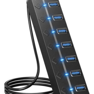 Hub Usb 3.0 7 Puertos Con Interruptores Individuales Alta Ve