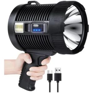 Linterna Recargable 2000 Lúmenes Ipx6 Solar Para Camping 2000 Lumen