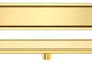 Drenaje De Piso Acero Inoxidable 10 X 40 Cm Oro Cepillado