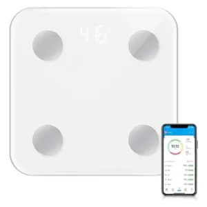 Báscula Digital Inteligente 17 Datos Análisis Bluetooth Blan Blanco