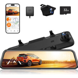 Espejo Retrovisor Coche 30 Cm Cámara Full Hd 2 5k Wifi Gps