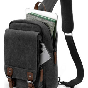 Mochila Cruzada Hombre Lona Impermeable Antirrobo Multiuso