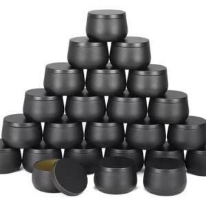 Latas De Aluminio Para Velas 24 Piezas 118ml Color Negro Negro 4oz