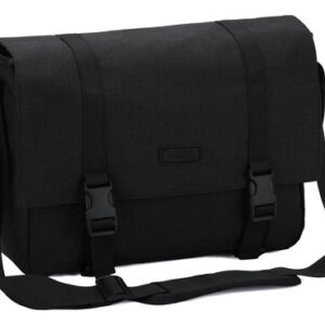 Bolsa Mensajero Negra Resistente Al Agua Para Laptop 14 PuLG Negro