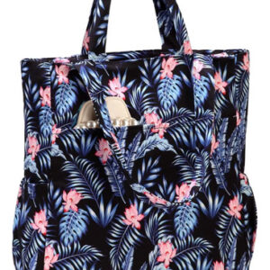 Bolsa De Playa Mujer Impermeable Grande Ligera Plegable Colo Floral Con Hojas Diseño De La Tela Acabado De Los Herrajes Color De La Correa De Hombro
