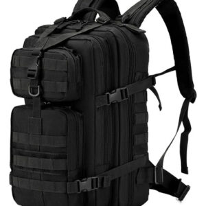 Mochila Táctica 40l Impermeable Para Camping Y Senderismo Negro Diseño De La Tela