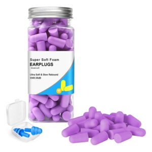 Tapones Oídos Insonorizados Reutilizables Suaves 61 Pares Mo Morado