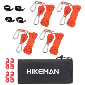 Cuerda De Camping 4 Mm 4 Unidades Naranja Sujeción Ajustable 4 Unidades, Naranja