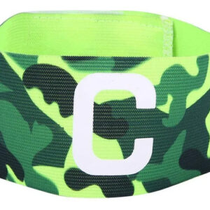 Brazalete De Capitán De Fútbol Ajustable Verde 7 Cm Nailon Como Se Muestra En La Foto Único