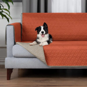 Funda Sillón Acolchada Juego 3 Piezas Naranja Khaki Para Hog