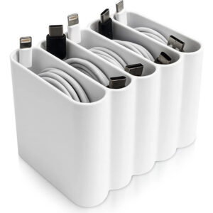 Organizador De Cables Beige 3 Piezas Sin Enredos Escritorio Beige