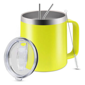 Vaso Térmico 400ml Acero Inoxidable Con Tapa Hermética Y Paj