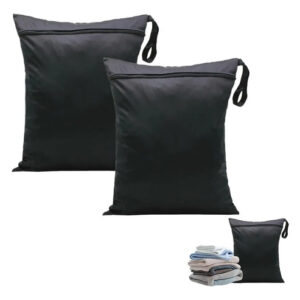 Bolsa Impermeable Para Ropa Mojada Reutilizable 2 Piezas 40x Negro