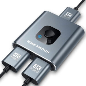 Conmutador Hdmi 4k 60hz 3 Puertos Plata Bidireccional