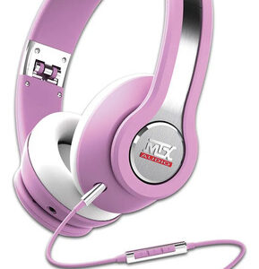 Audífonos On-ear Rosa Con Control De Volumen Y Funda Protect