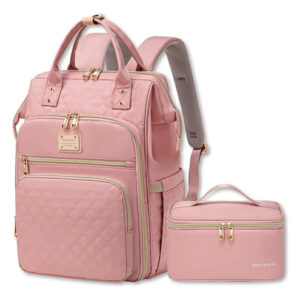 Mochila Rosa Para Laptop 15.6 Pulgadas Resistente Al Agua Rosa 0