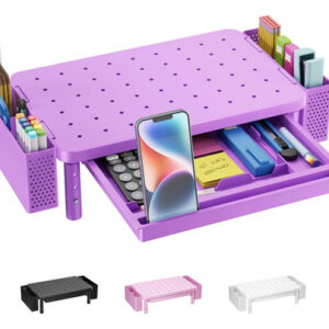 Soporte Para Monitor Con Organización Y Ajuste De Altura 20 Violeta