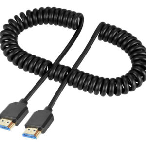 Duttek Cable Hdmi En Espiral 8k 3ft-8ft, Cable En Espiral Hd Black