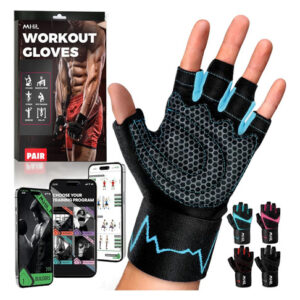 Guantes De Entrenamiento Para Fitness Hombres Y Mujeres Tran Azul Diseño De La Tela Small: 6.3  7.4 / 16  19 Cm