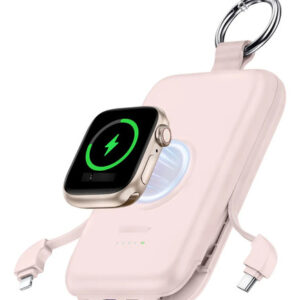 Power Bank 10000 Mah Batería Portátil Rosa Carga Rápida Usb- Rosa