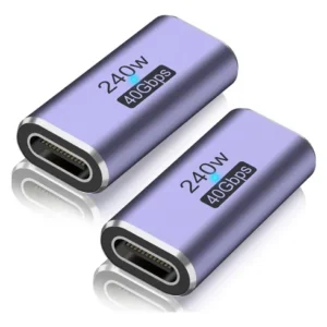 Adaptador Usb C Hembra A Hembra Paquete De 2 240w 40 Gbps 8k