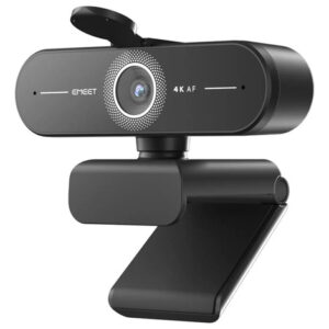 Cámara Web 4k Con Micrófono Dual Y Enfoque Automático Usb Negro