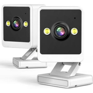Cámara De Seguridad Interior 2 Pcs 1080p Visión Nocturna Y W 2 Packs