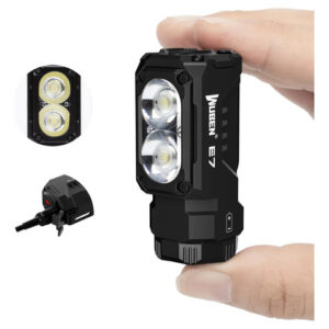 Linterna Recargable 1800 Lúmenes Ip68 Con Imán Edc De Bolsil Color De La Luz Color De La Linterna