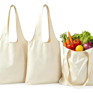 Bolsas De Tela 3 Pzas 100% Algodón 35x32 Cm Para Compras