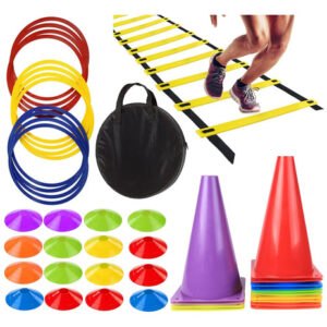 Set De Entrenamiento De Fútbol 46 Piezas Agilidad Y Velocida Verde